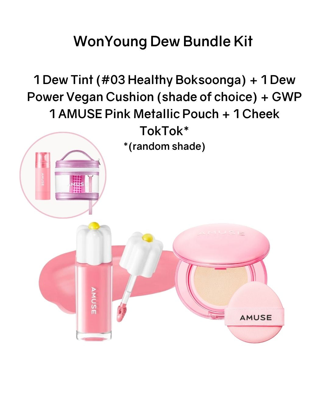 AMUSE WonYoung Dew Bundle Kit (Cushion+Tint)