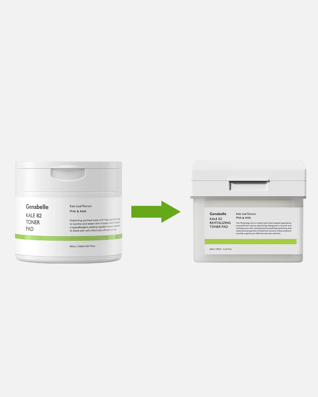 Genabelle Phytology Kale 82 Revitalizing Toner Pad