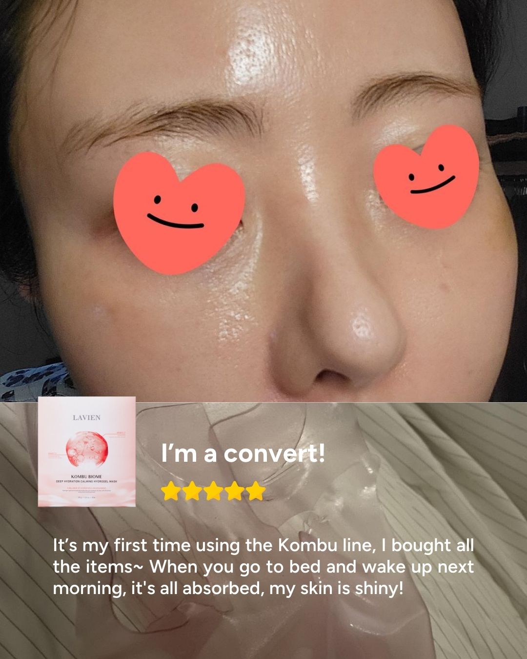 Lavien Kombu Biome Deep Hydration Calming Hydrogel Mask