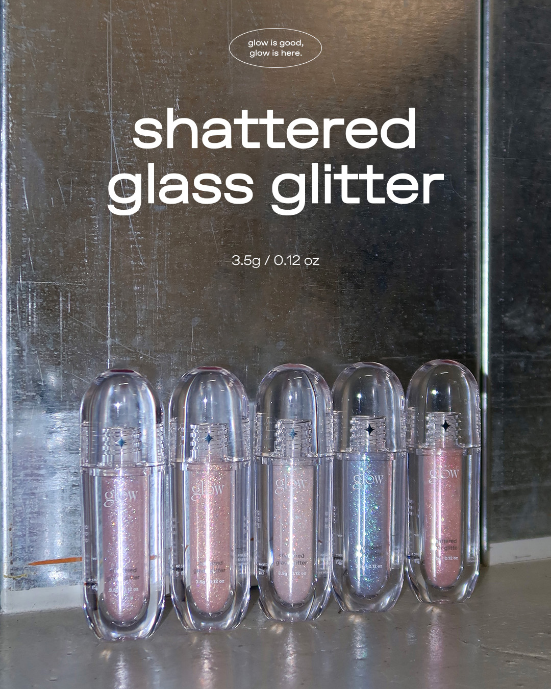 glow shattered glass glitter