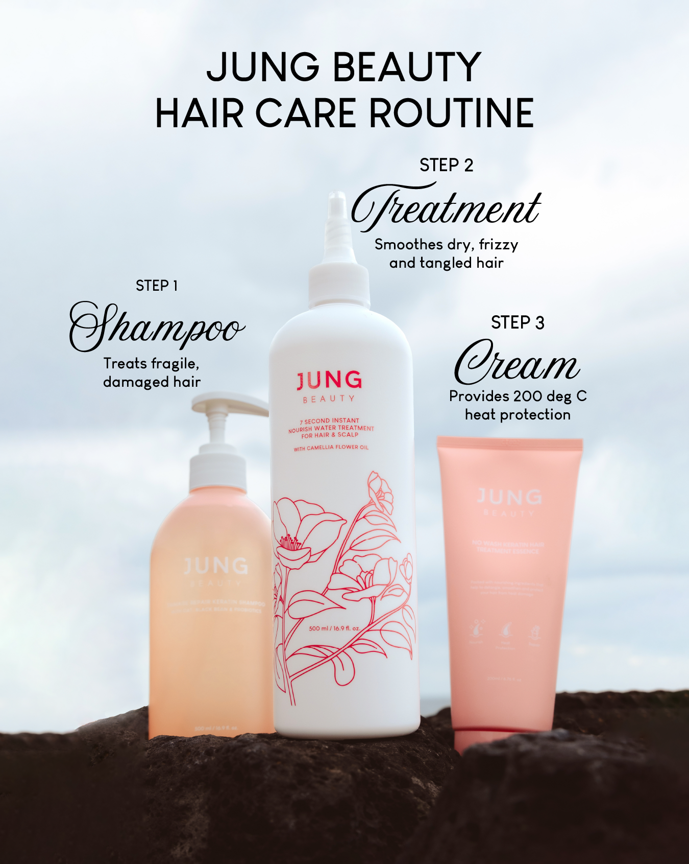 Jung Beauty 7 Second Instant Nourish Water Treatment for Hair & Scalp with Camellia Flower Oil