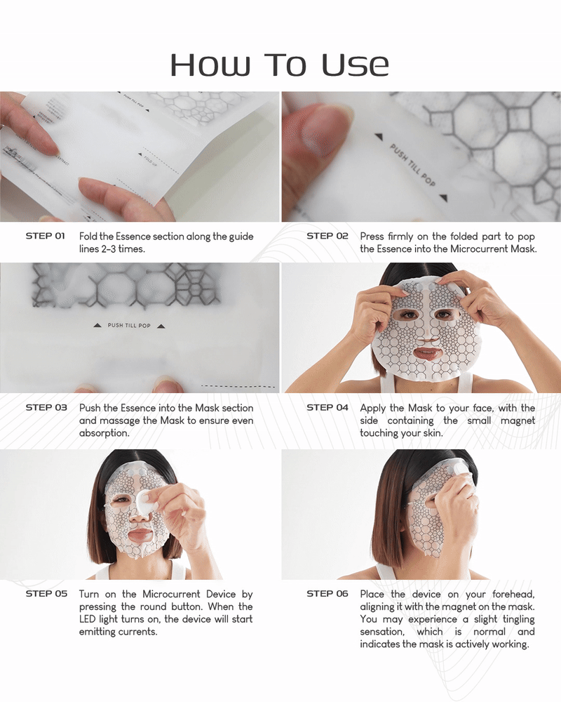 Jung Beauty Brightening Microcurrent Mask with Niacinamide and Rice Bran Extract
