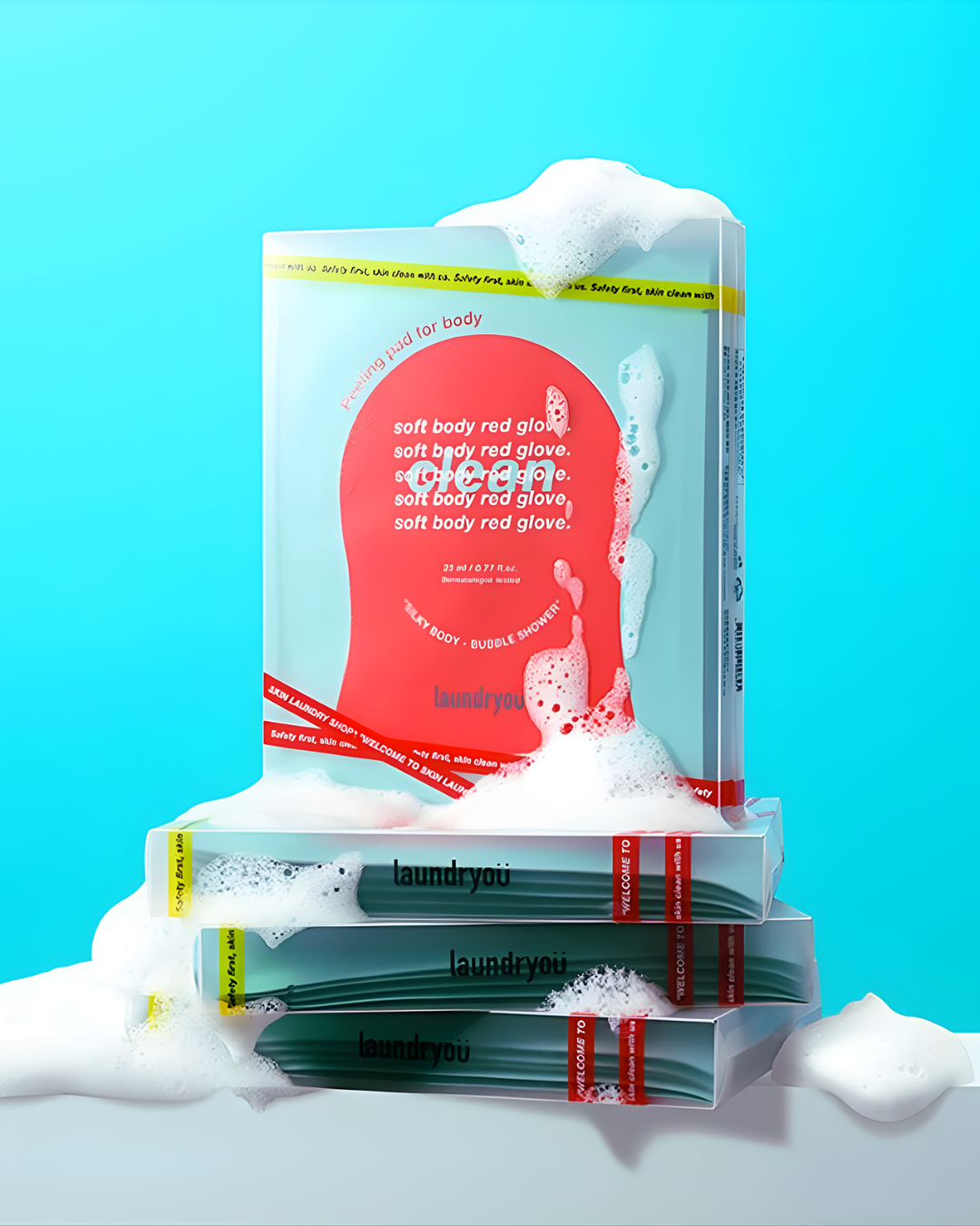 laundryou Soft Body Red Glove Clean (5EA)