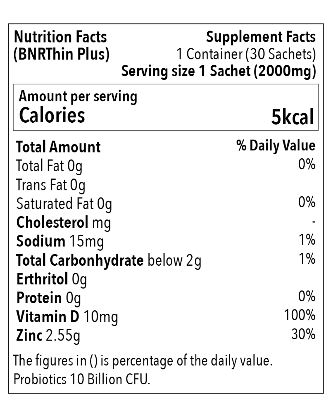 BNRThin+ Diet Probiotics (Cold Chain)