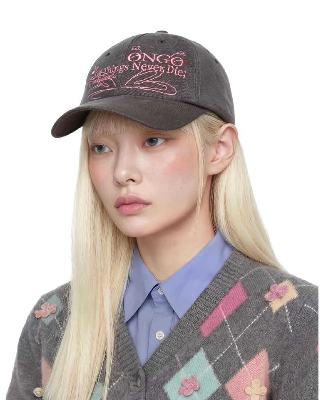 [PREORDER] ONGO Denim Flower Knot Cap (Dispatch Date: 17-21 Aug)