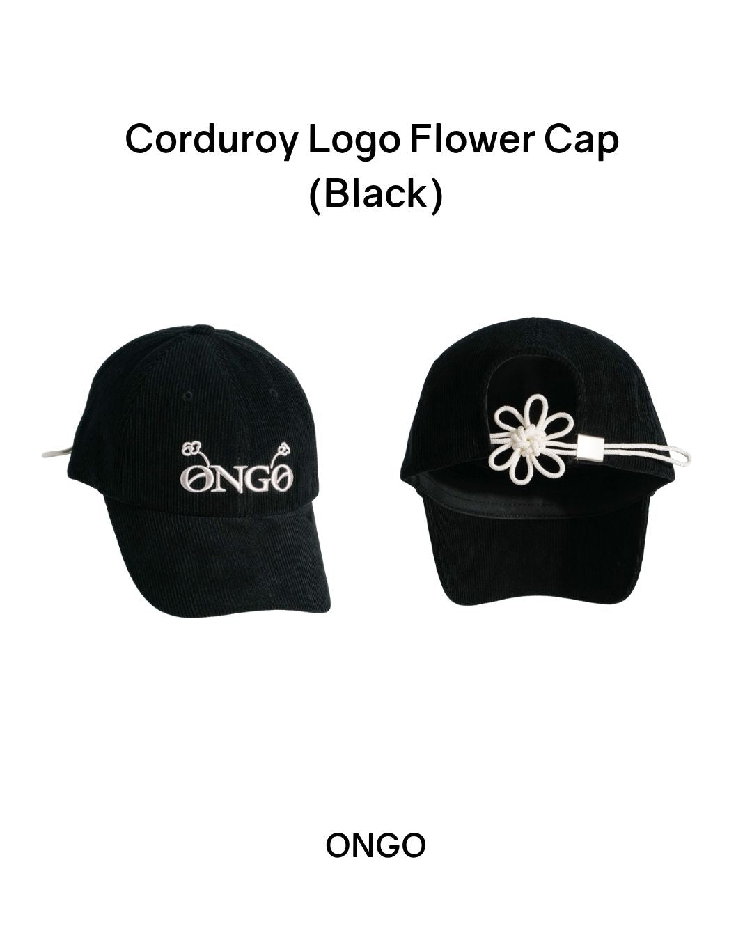 [PREORDER] ONGO Corduroy Logo Flower Cap (Dispatch Date: 17-21 Aug)