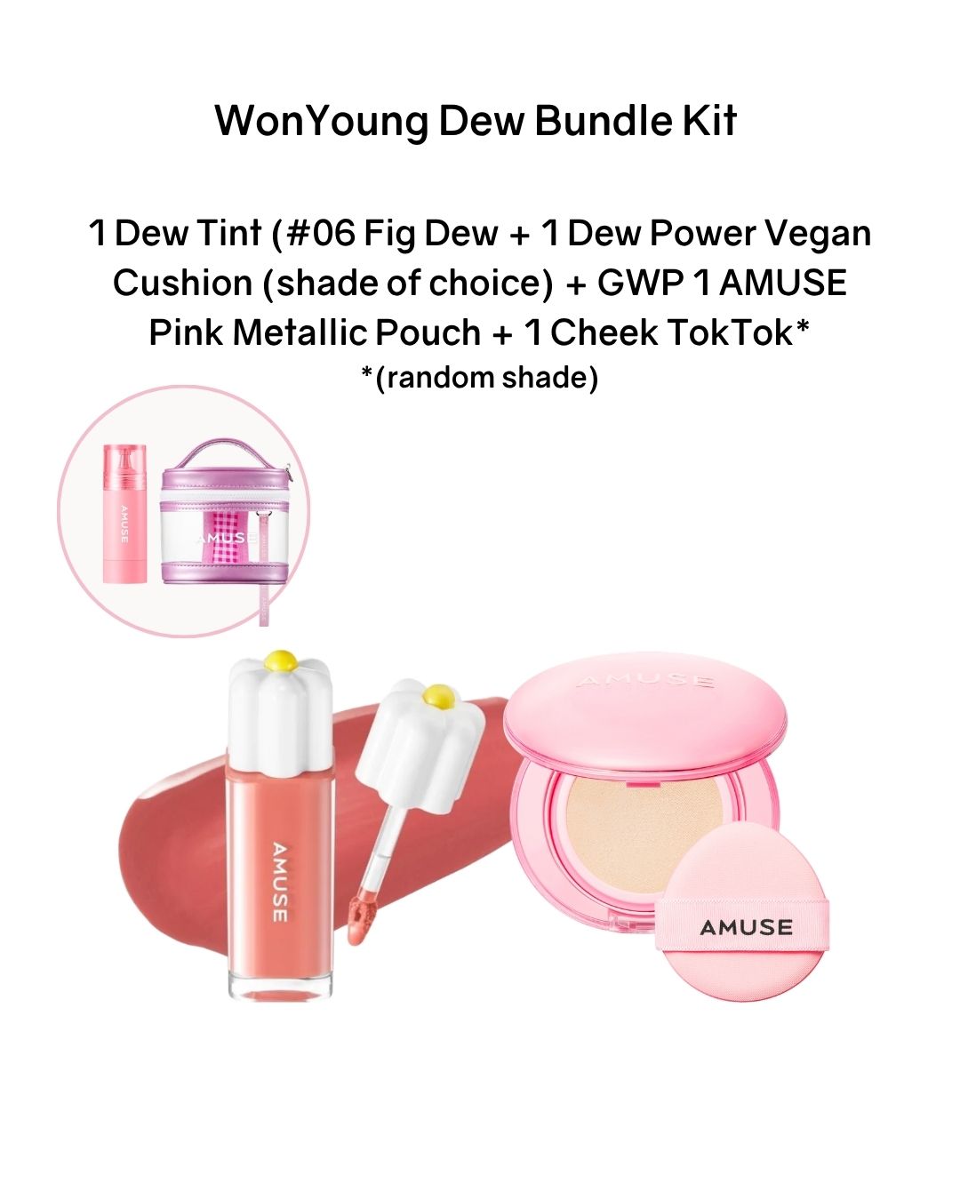 AMUSE WonYoung Dew Bundle Kit (Cushion+Tint)