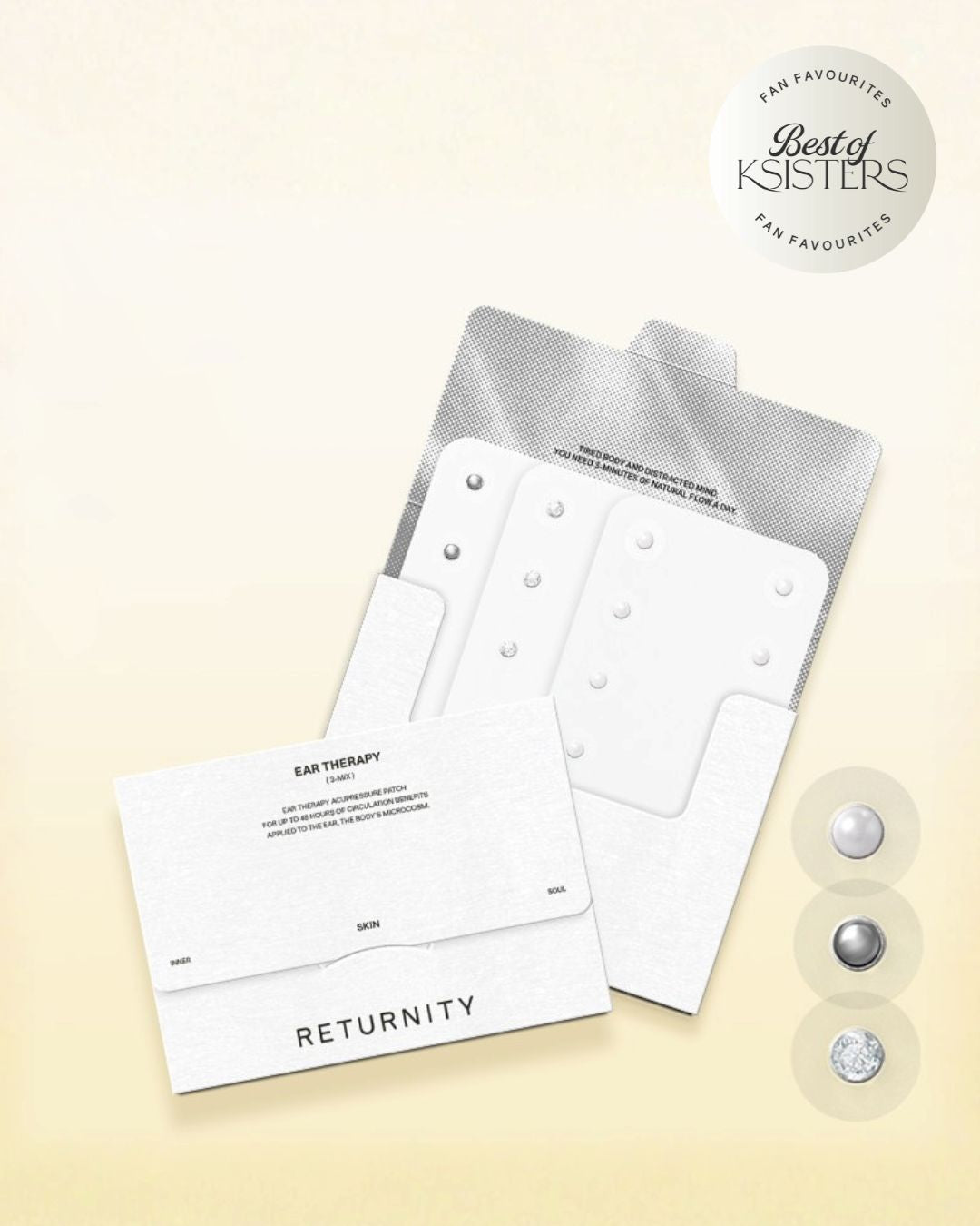 Returnity Ear Therapy Patch (Crystal/Pearl/Silver) (3 sheets)