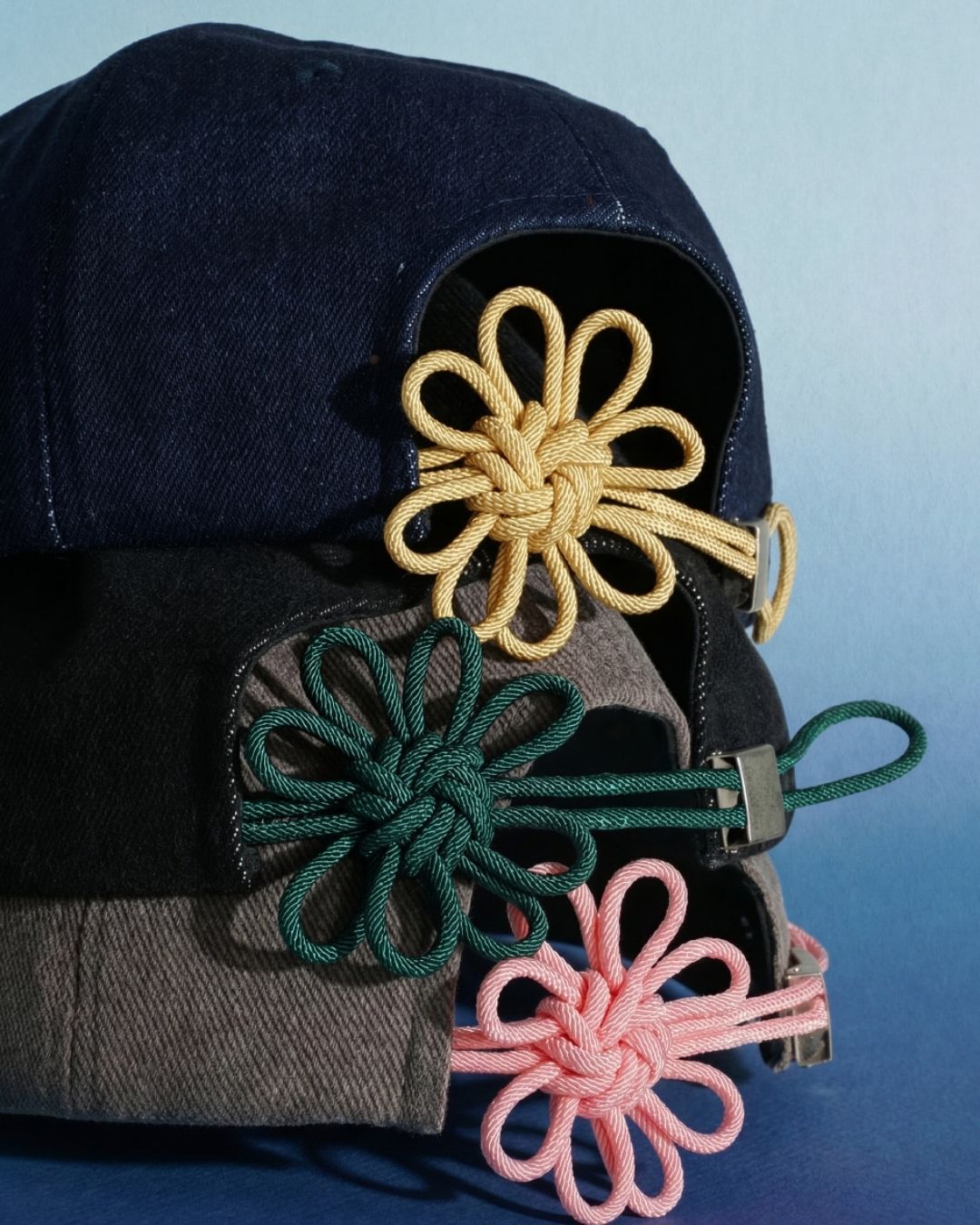 [PREORDER] ONGO Denim Flower Knot Cap (Dispatch Date: 17-21 Aug)