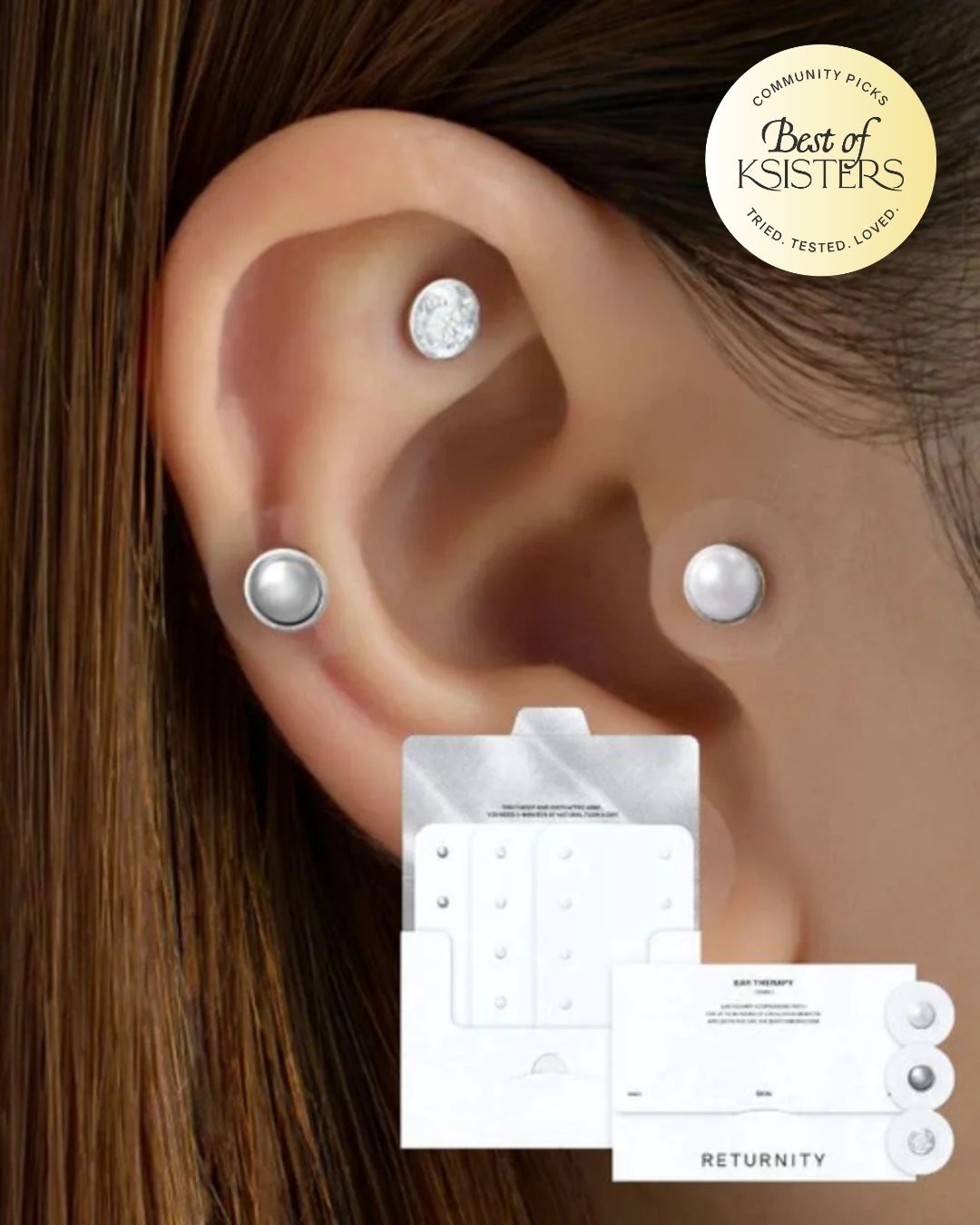 [PROMO] Returnity Ear Therapy Patch (Crystal/Pearl/Silver) (3 sheets)