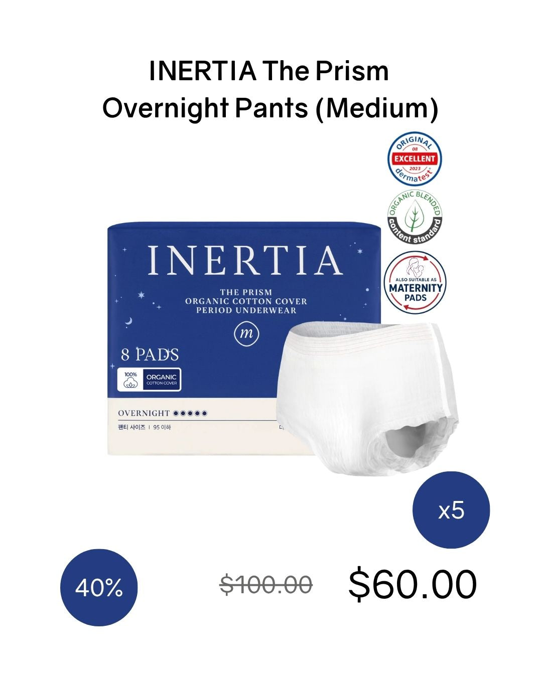 [PROMO] INERTIA The Prism Organic Cotton Pads/ Pantyliners/ Underwear