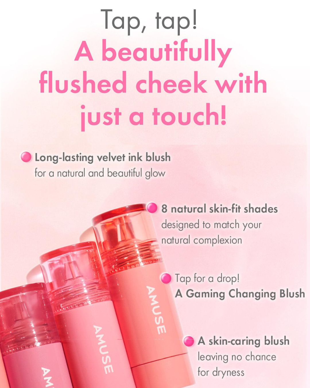 [PROMO] AMUSE Cheek Tok Tok (8 Colours)