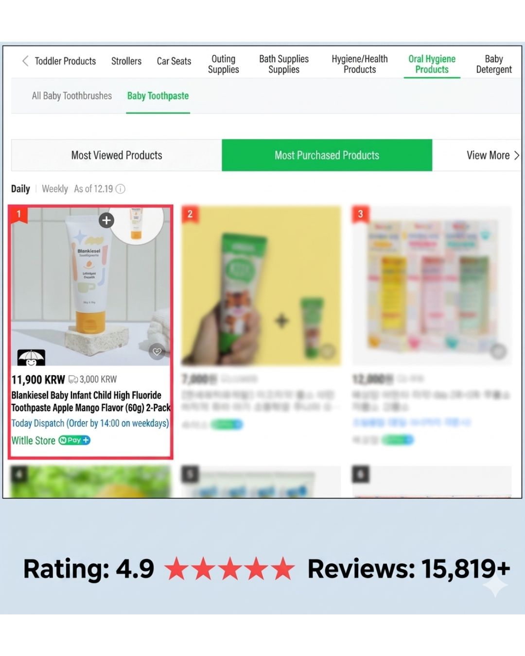 [PROMO] Blankiesel Toothpaste for Newborns (6 months & above) - Apple Mango