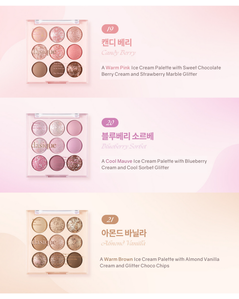 [PROMO] Dasique Eyeshadow Palette (Ice Cream Collection) [3 colours]