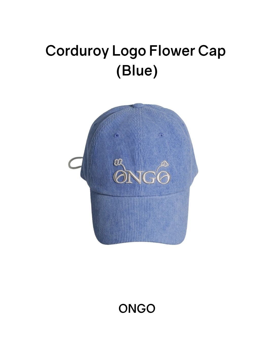 [PREORDER] ONGO Corduroy Logo Flower Cap (Dispatch Date: 17-21 Aug)
