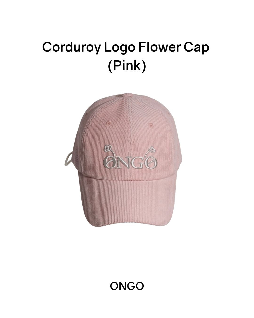 [PREORDER] ONGO Corduroy Logo Flower Cap (Dispatch Date: 17-21 Aug)