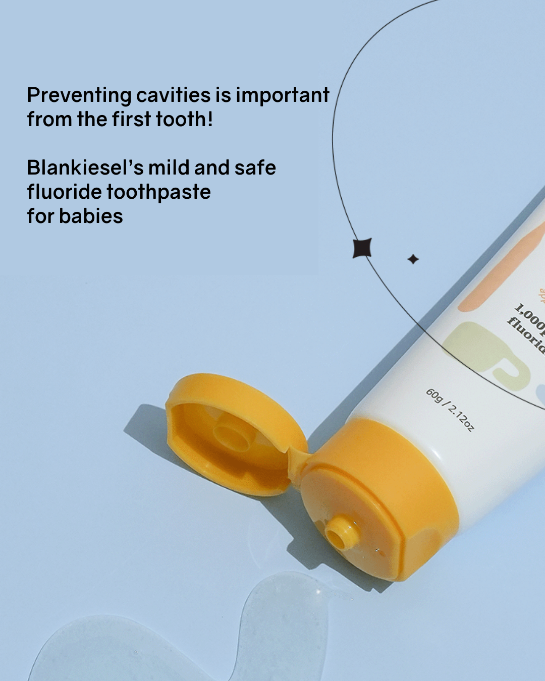 [PROMO] Blankiesel Toothpaste for Newborns (6 months & above) - Apple Mango
