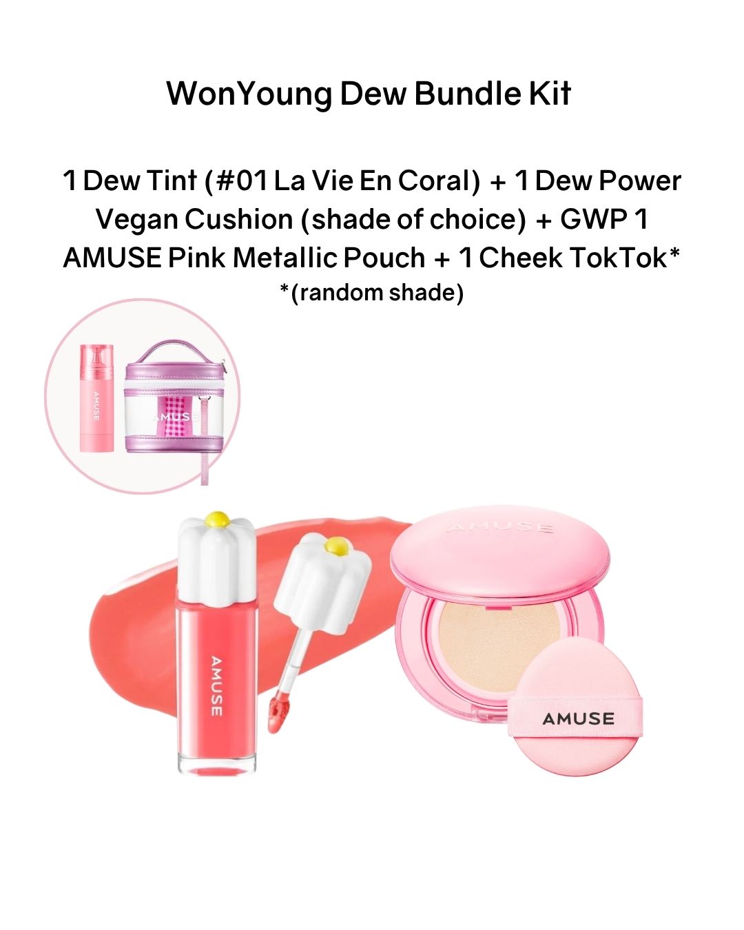AMUSE WonYoung Dew Bundle Kit (Cushion+Tint)