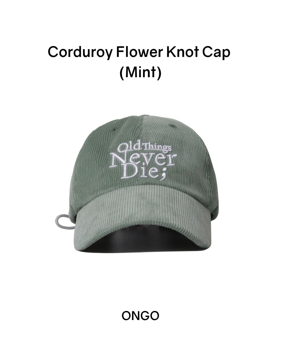 [PREORDER] ONGO Corduroy Flower Knot Cap (Dispatch Date: 17-21 Aug)