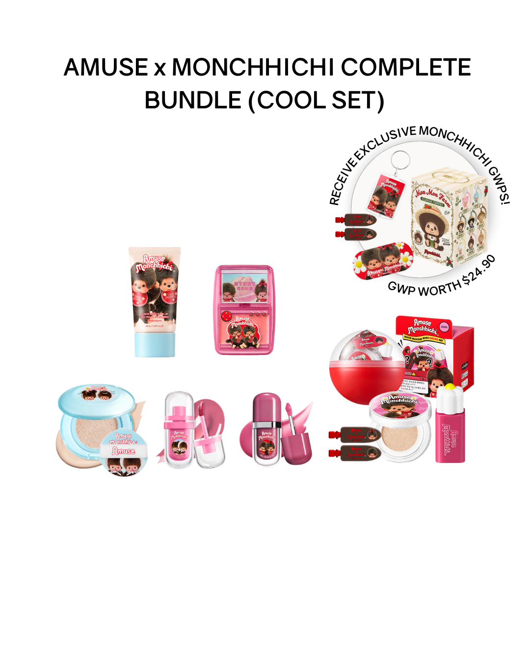 [PROMO] AMUSE x MONCHHICHI Complete Bundle (comes with GWPs!)