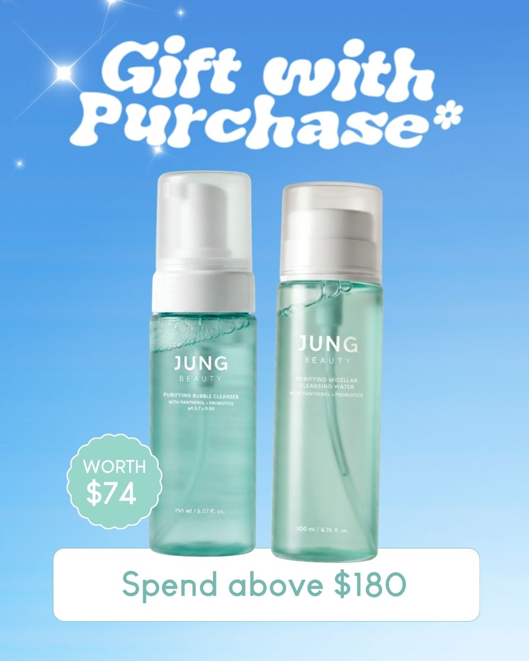 Gift with Purchase - Jung Beauty 15% Off Skincare Sale