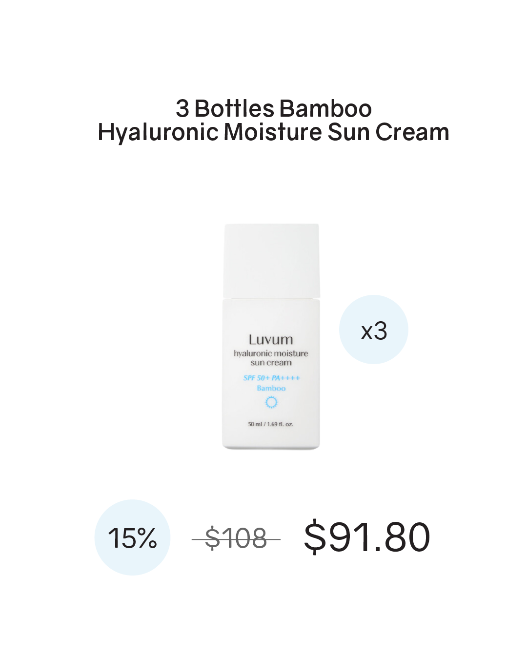 [PROMO] Luvum Bamboo Hyaluronic Moisture Sun Cream