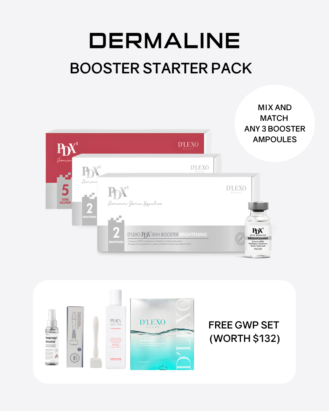 [PREORDER] Dermaline Booster Starter Pack (Choose 3 Booster Ampoules!) (Dispatch date: 27-30 Apr)