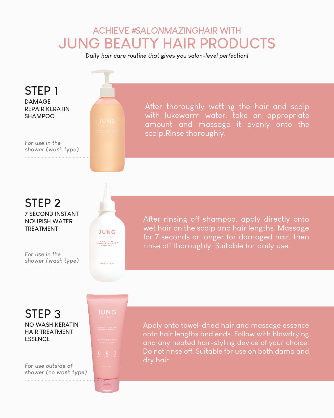 Jung Beauty 7 Second Instant Nourish Water Treatment for Hair & Scalp