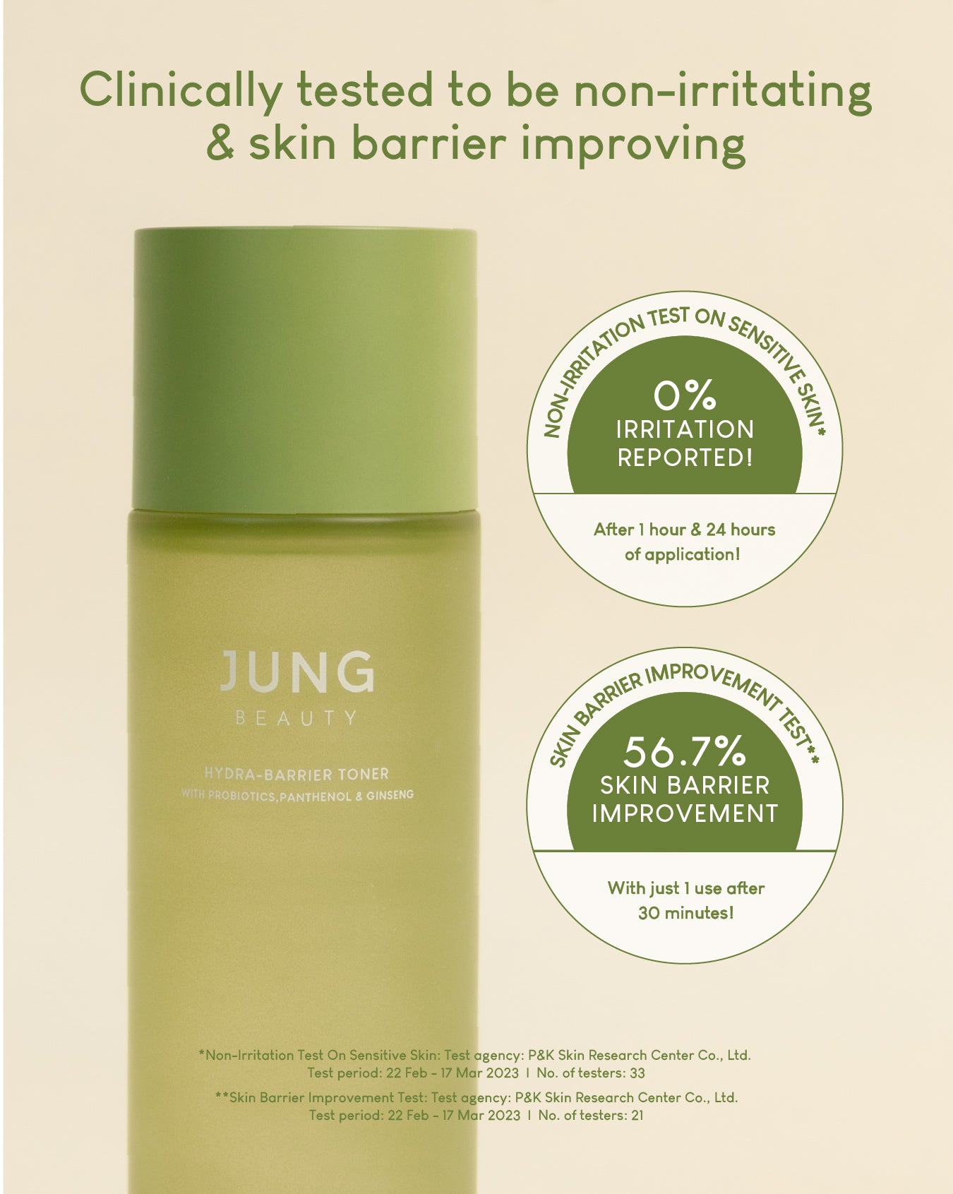 Jung Beauty Hydra-Barrier Toner with Probiotics, Panthenol, and Ginseng
