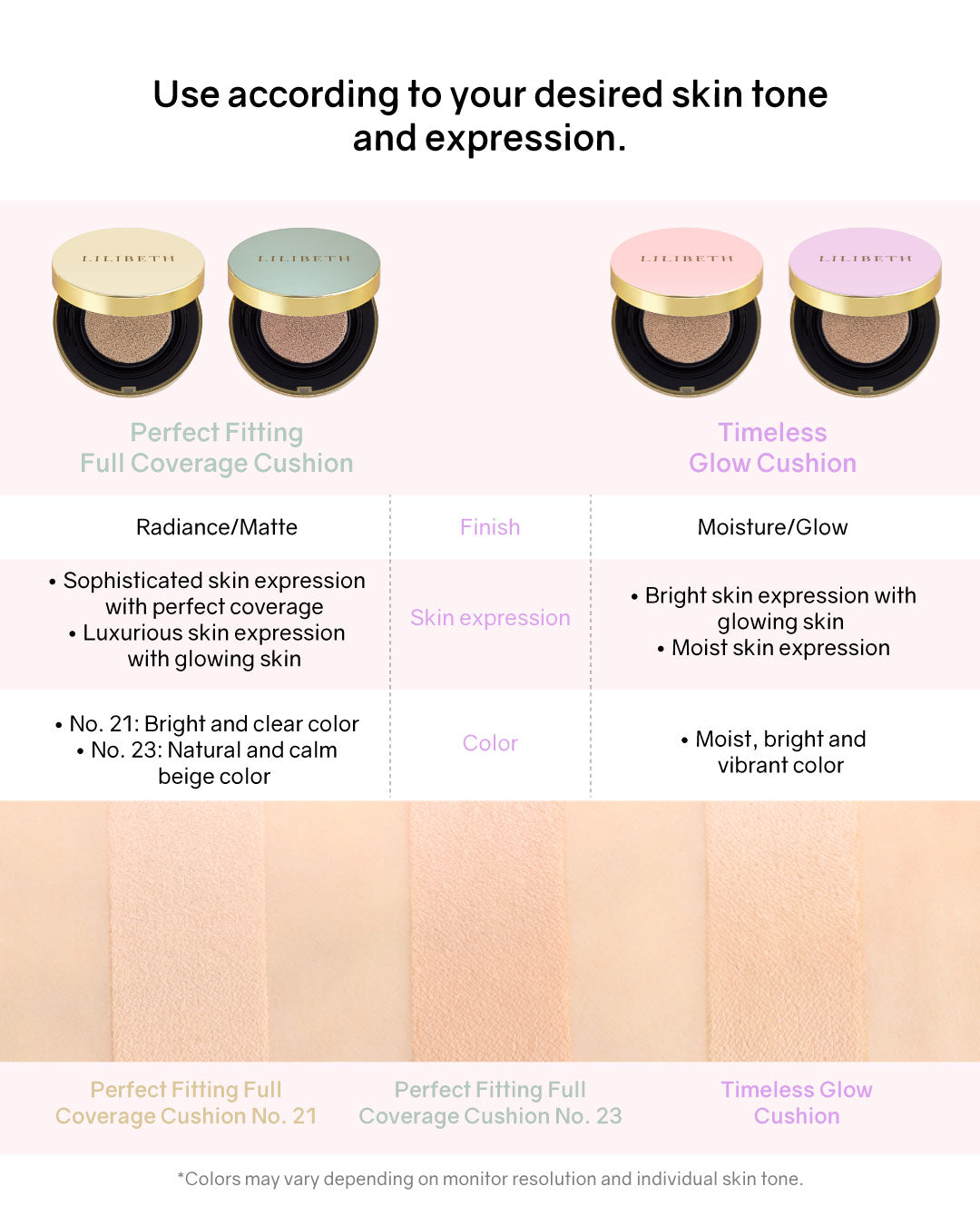 Lilibeth Timeless Glow Cushion/ Refill (Pink/ Purple)