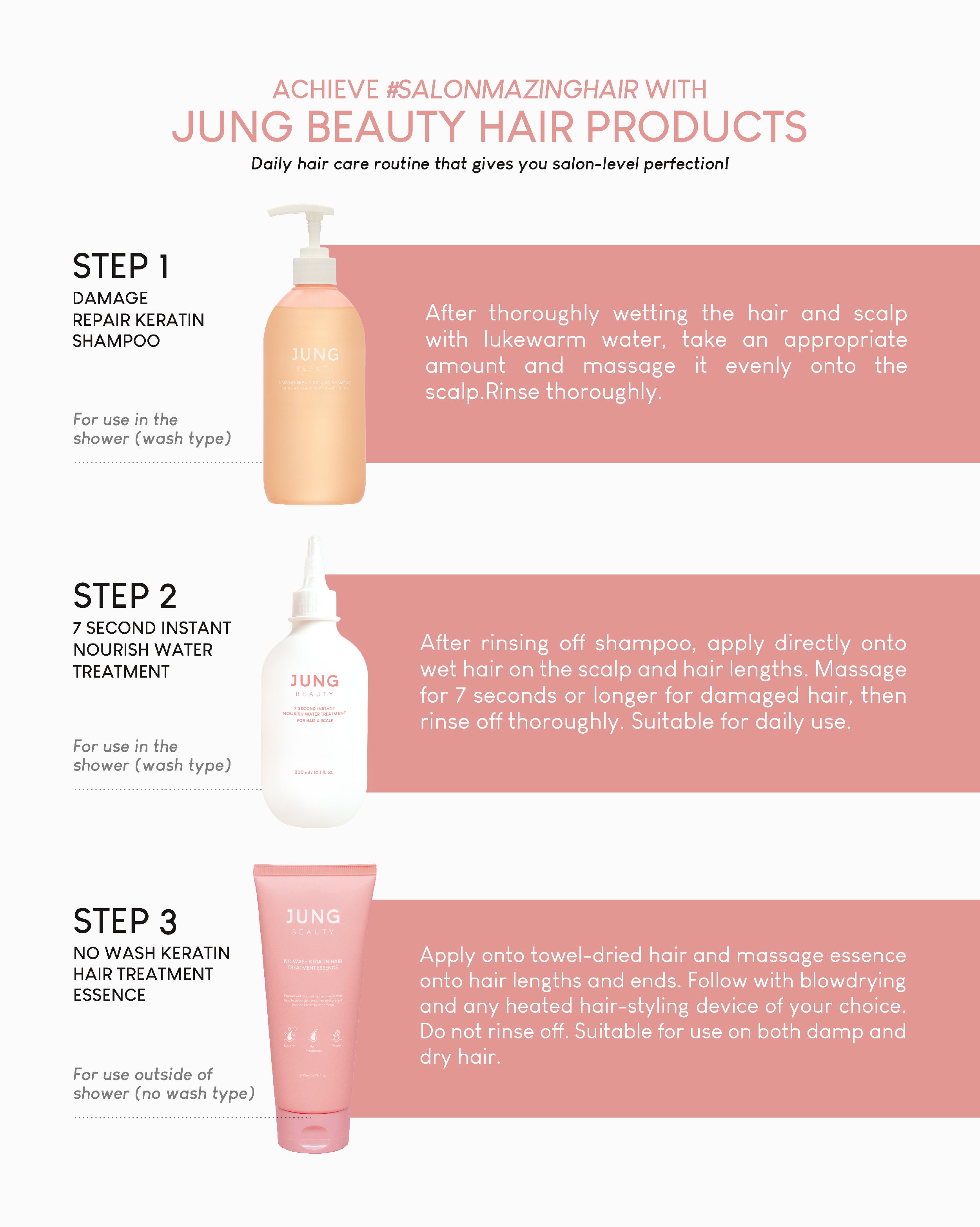 Jung Beauty Hair Care Power Trio