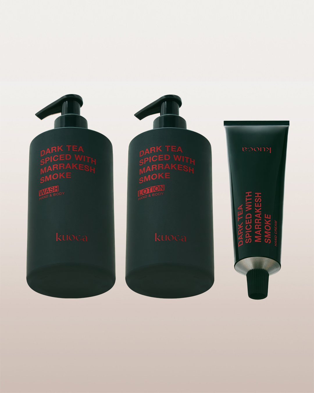 kuoca Essentials Set (Wash + Lotion + Hand Cream) - 4 scents