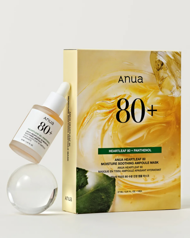 ANUA Heartleaf 80 Moisture Soothing Ampoule Mask 27ml (10PCS)