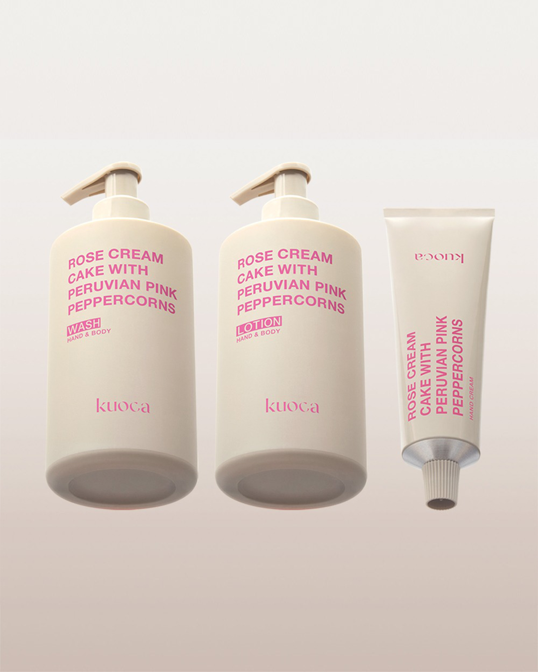 kuoca Essentials Set (Wash + Lotion + Hand Cream) - 4 scents