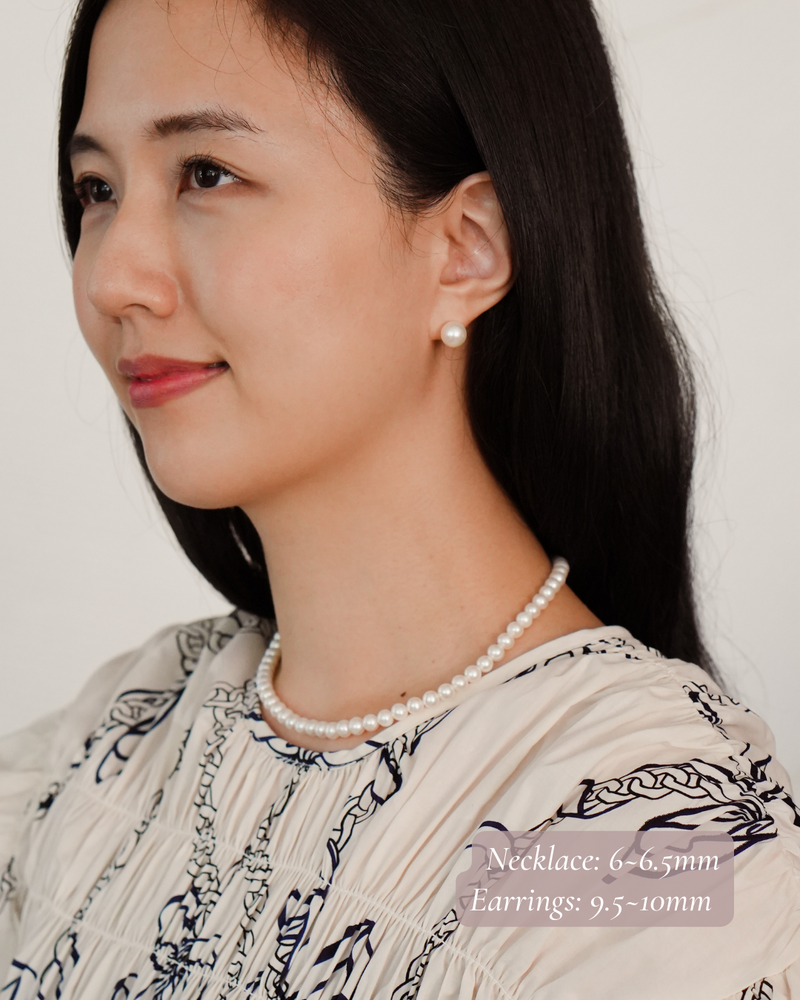 Dear Jung Freshwater Pearl Earring & Necklace