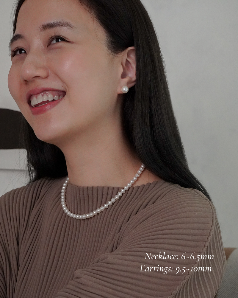 Dear Jung Freshwater Pearl Earring & Necklace