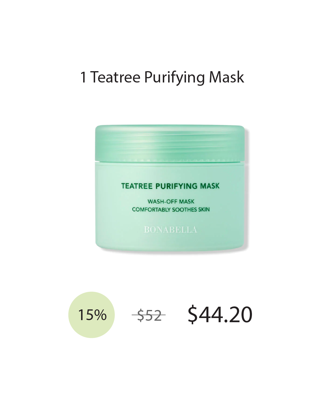 [Online Exclusive] Bonabella Teatree Purifying Mask