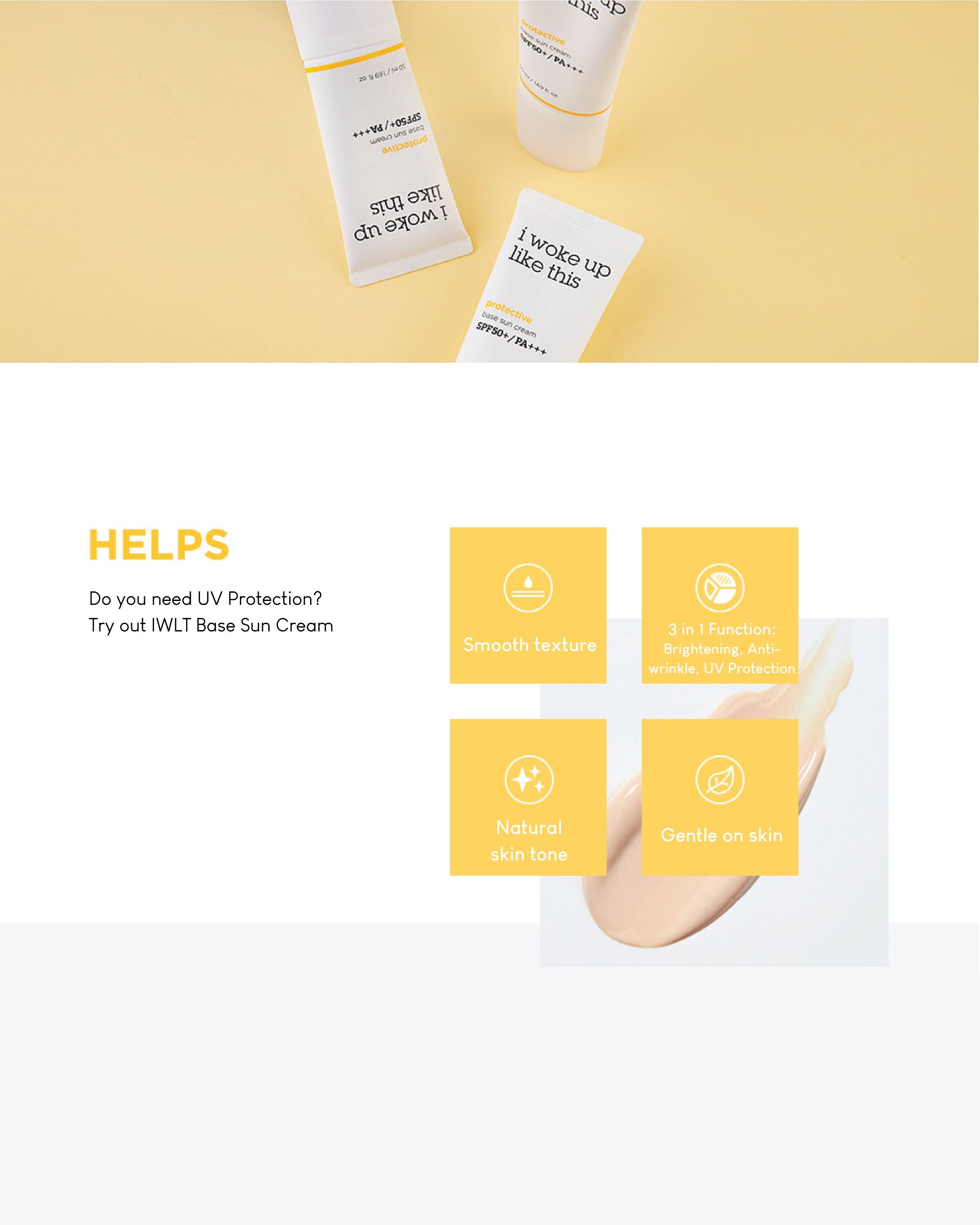 IWLT Protecting Base Sun Cream (SPF50+/ PA+++)