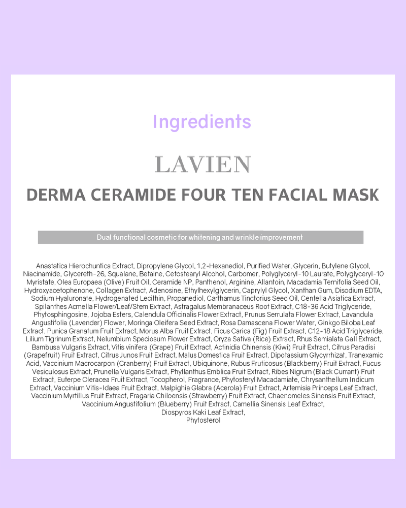 Lavien Derma Ceramide Four Ten Facial Mask