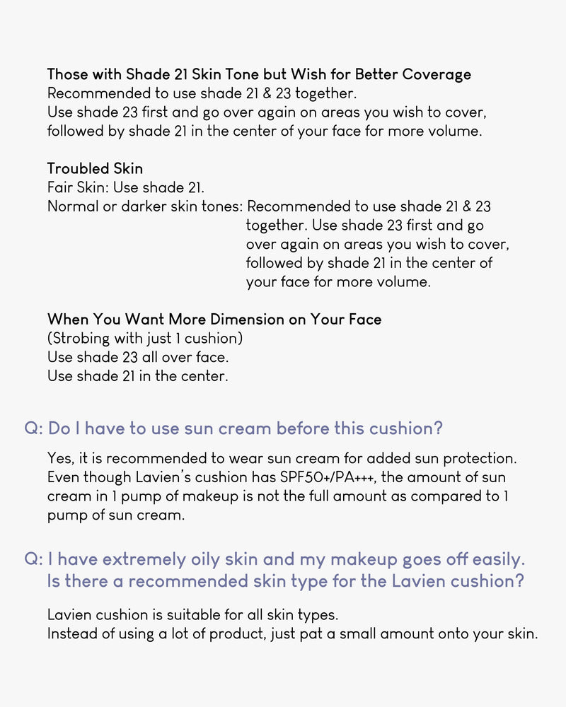 [PROMO] Lavien Radiance Essence Cushion SPF50+/PA++++ (Shade 21/23)