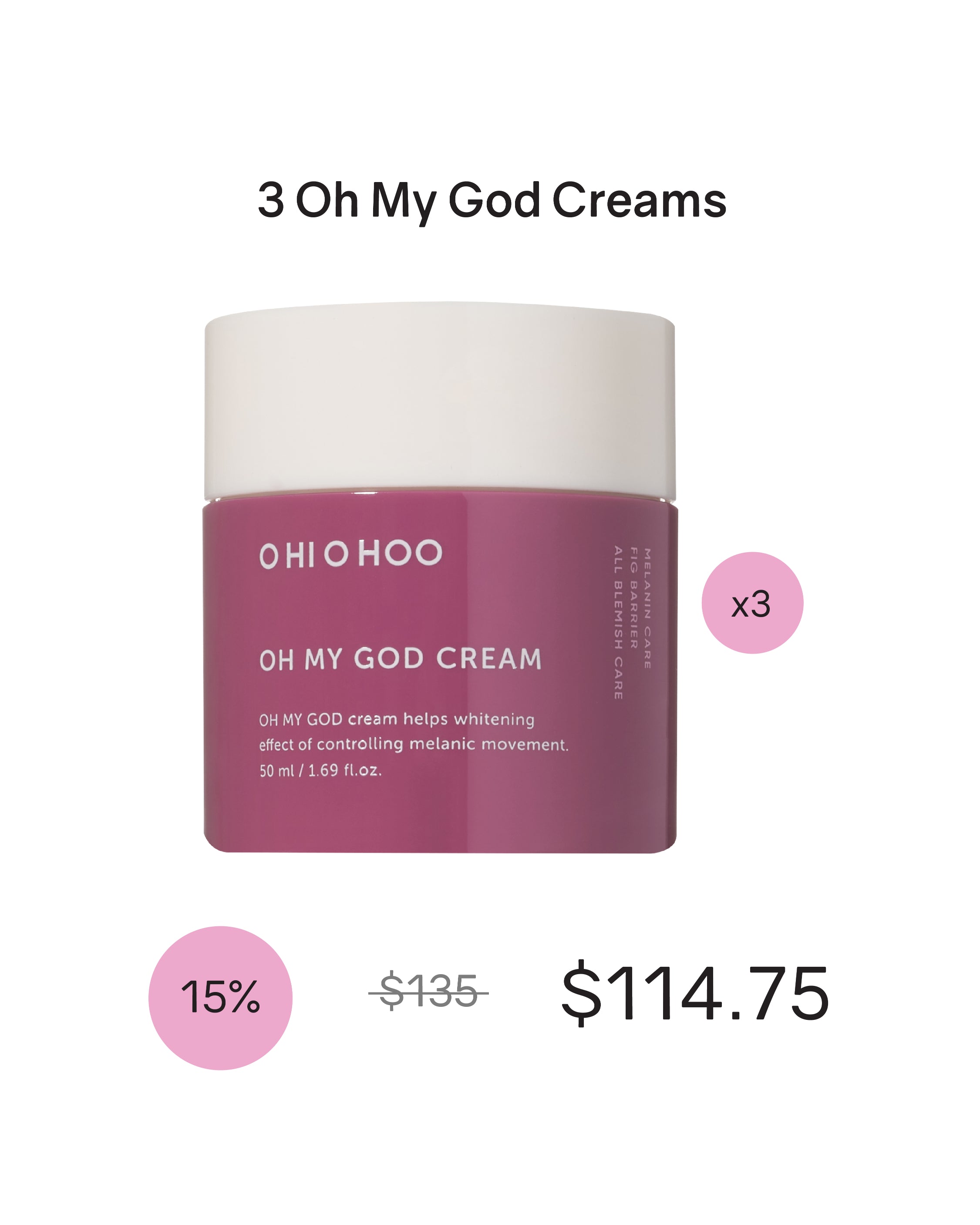 [Online Exclusive] OHIOHOO Oh My God Cream